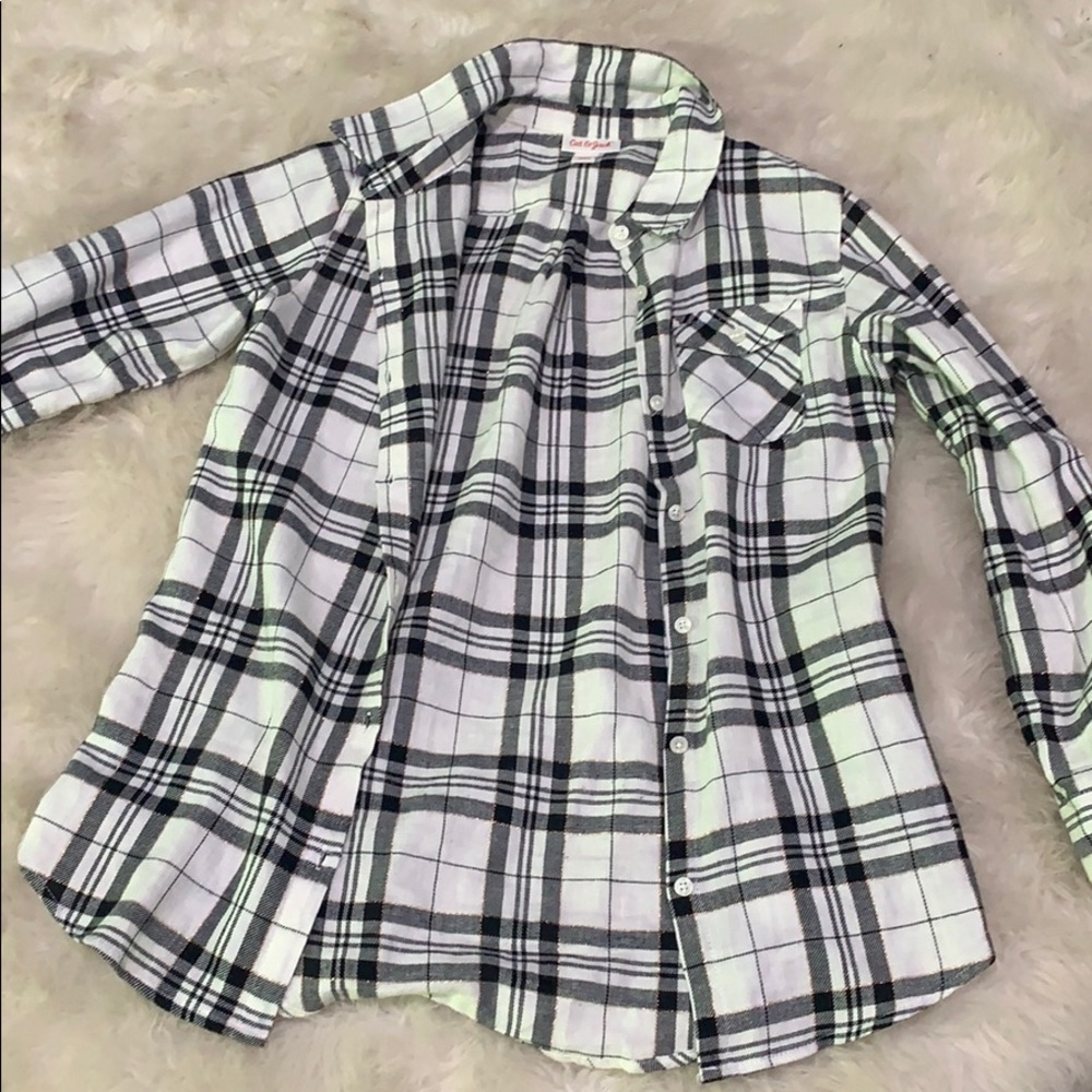 Long sleeve flannel.